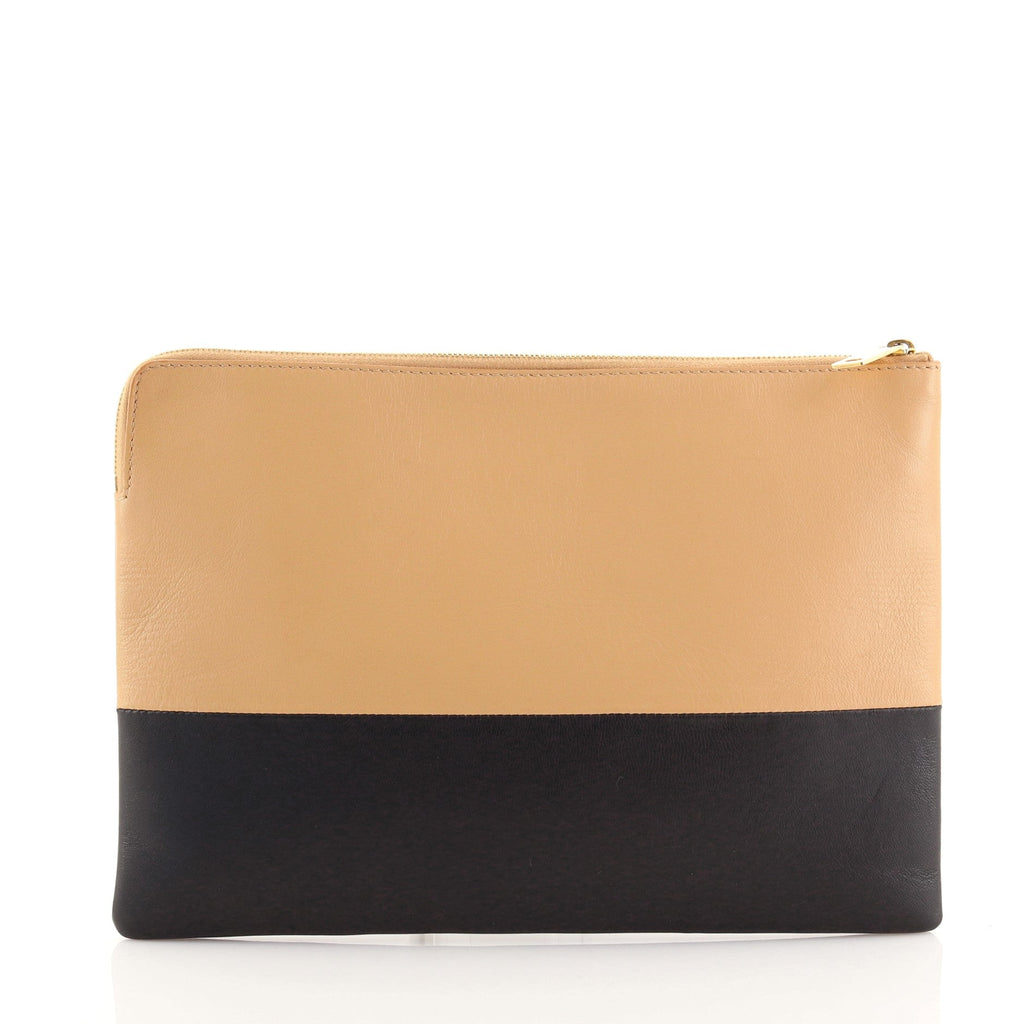 Bicolor Solo Clutch Leather