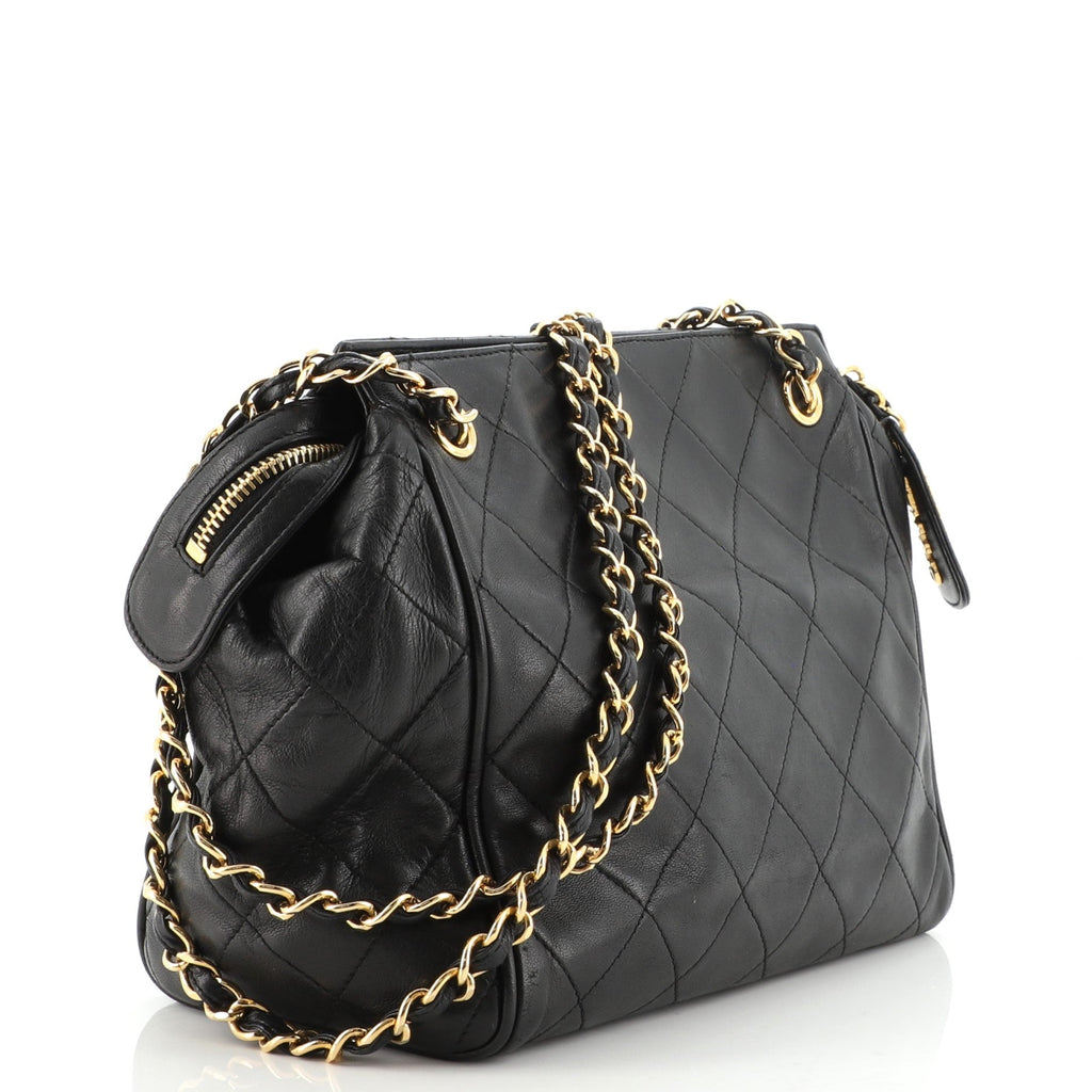 Vintage Chain Tote Quilted Lambskin Mini