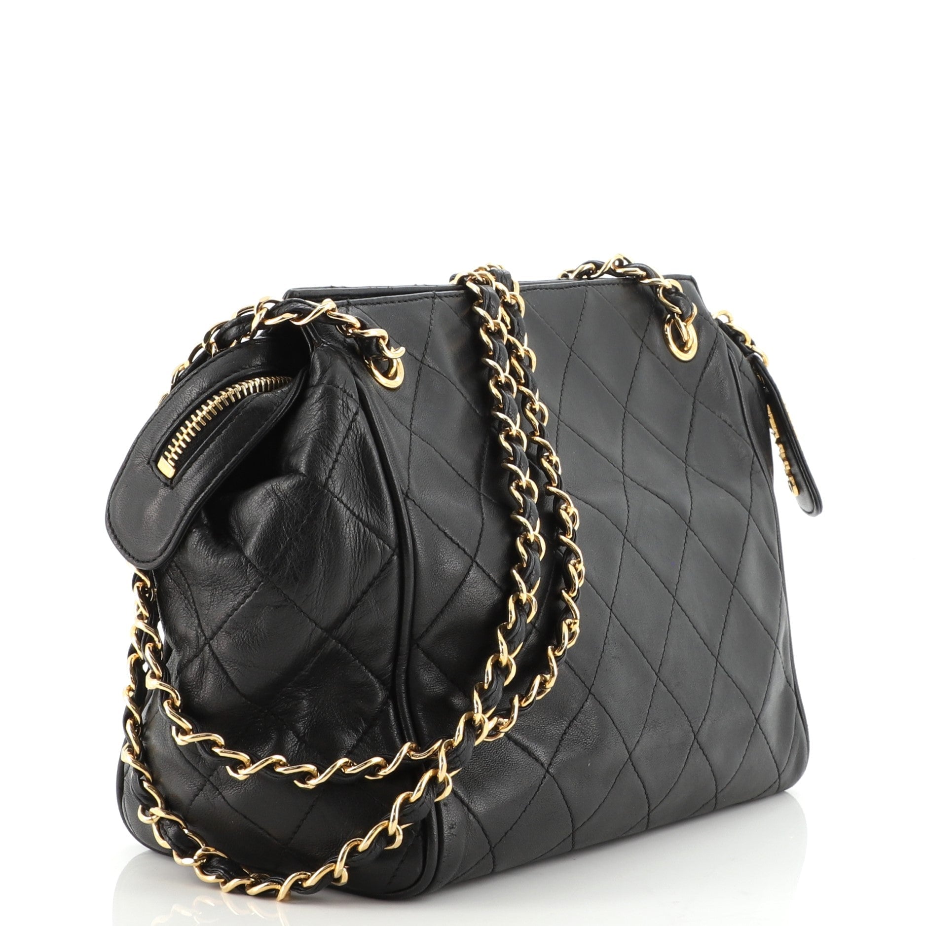 Vintage Chain Tote Quilted Lambskin Mini