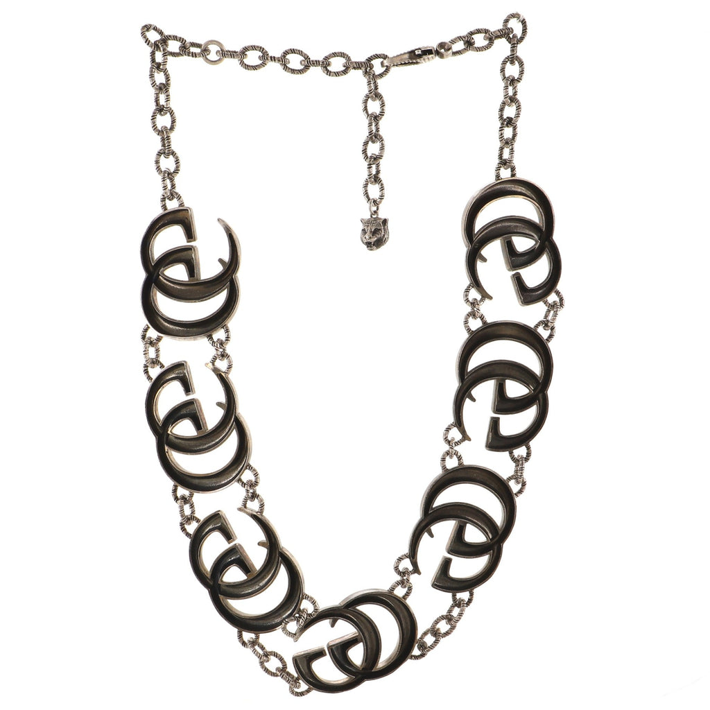 GG Marmont Interlocking Necklace Sterling Silver