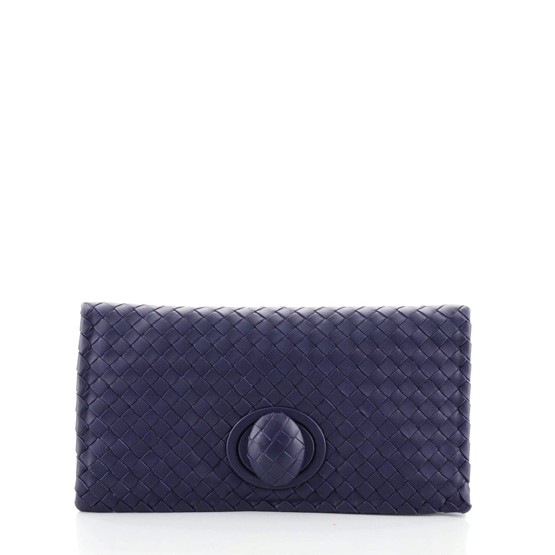Fold Over Turnlock Clutch Intrecciato Nappa