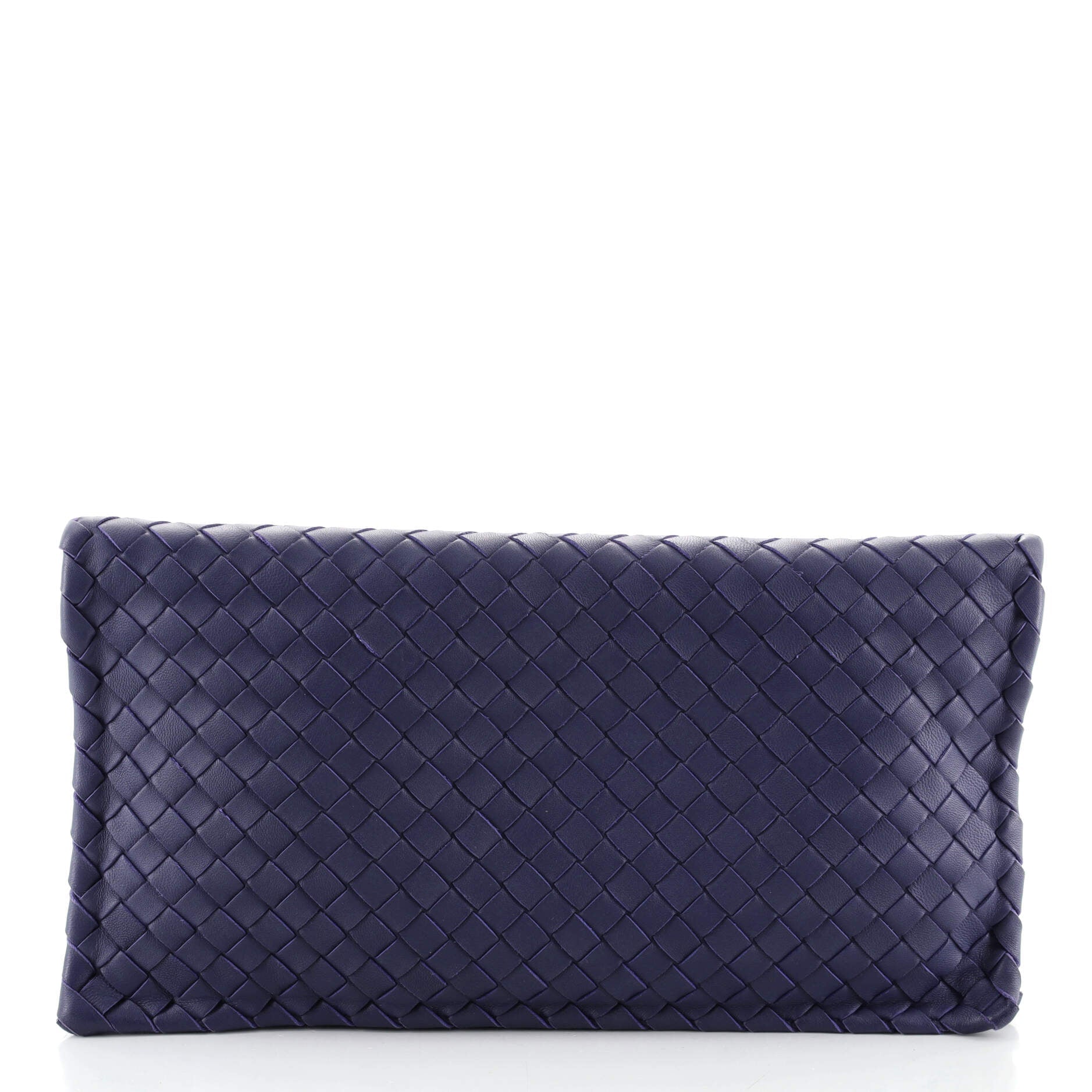Fold Over Turnlock Clutch Intrecciato Nappa