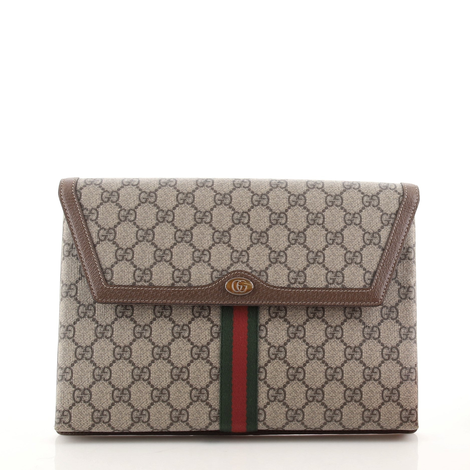 Ophidia Flap Clutch GG Coated Canvas Large