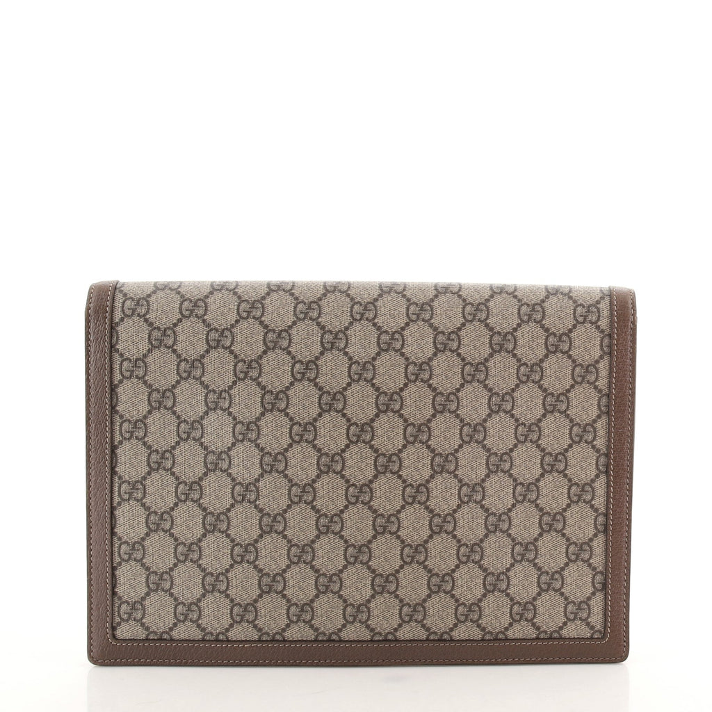 Ophidia Flap Clutch GG Coated Canvas Large
