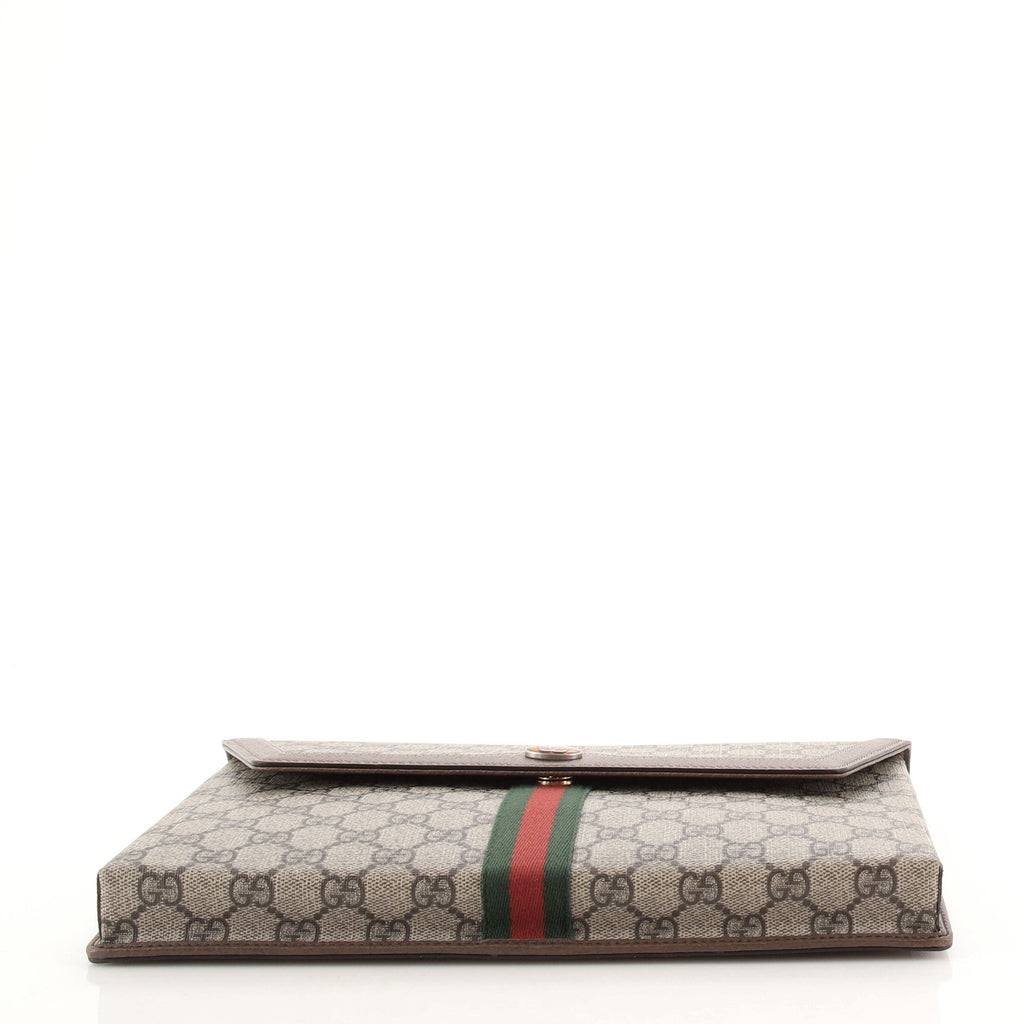 Ophidia Flap Clutch GG Coated Canvas Large