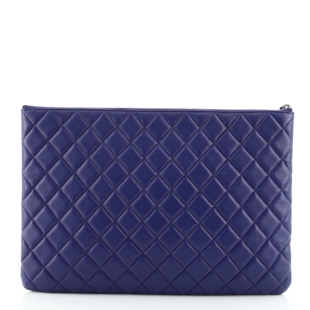 O Case Clutch Quilted Lambskin Large