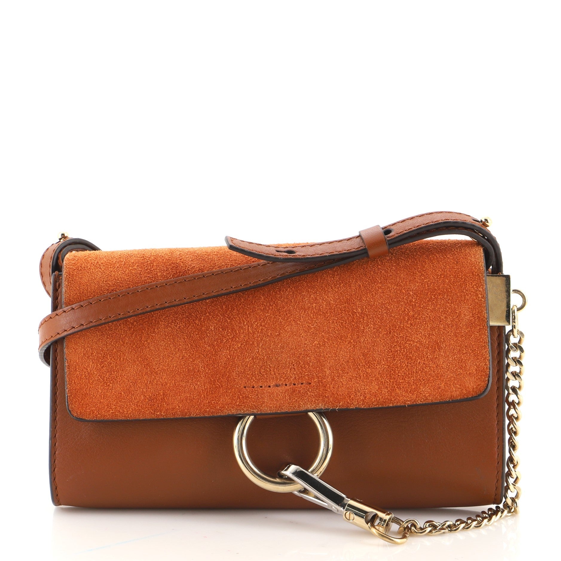 Faye Shoulder Bag Leather and Suede Mini