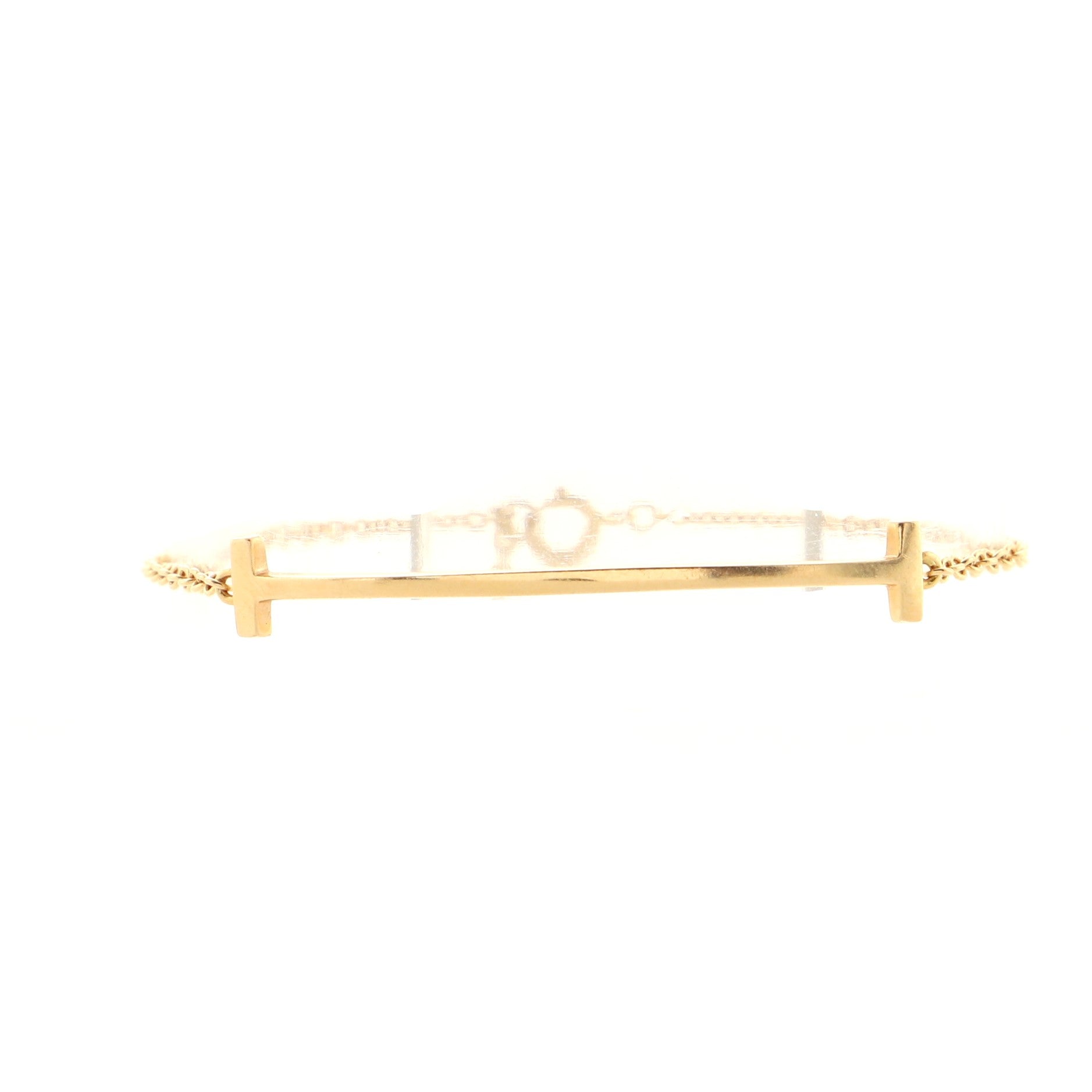 T Smile Chain Bracelet 18K Rose Gold Medium