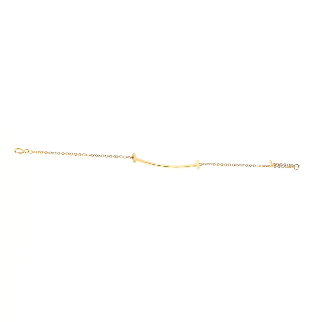 T Smile Chain Bracelet 18K Rose Gold Medium