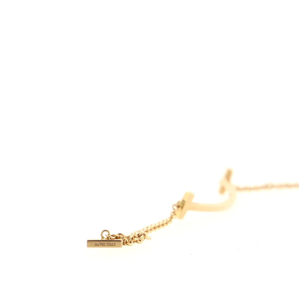 T Smile Chain Bracelet 18K Rose Gold Medium