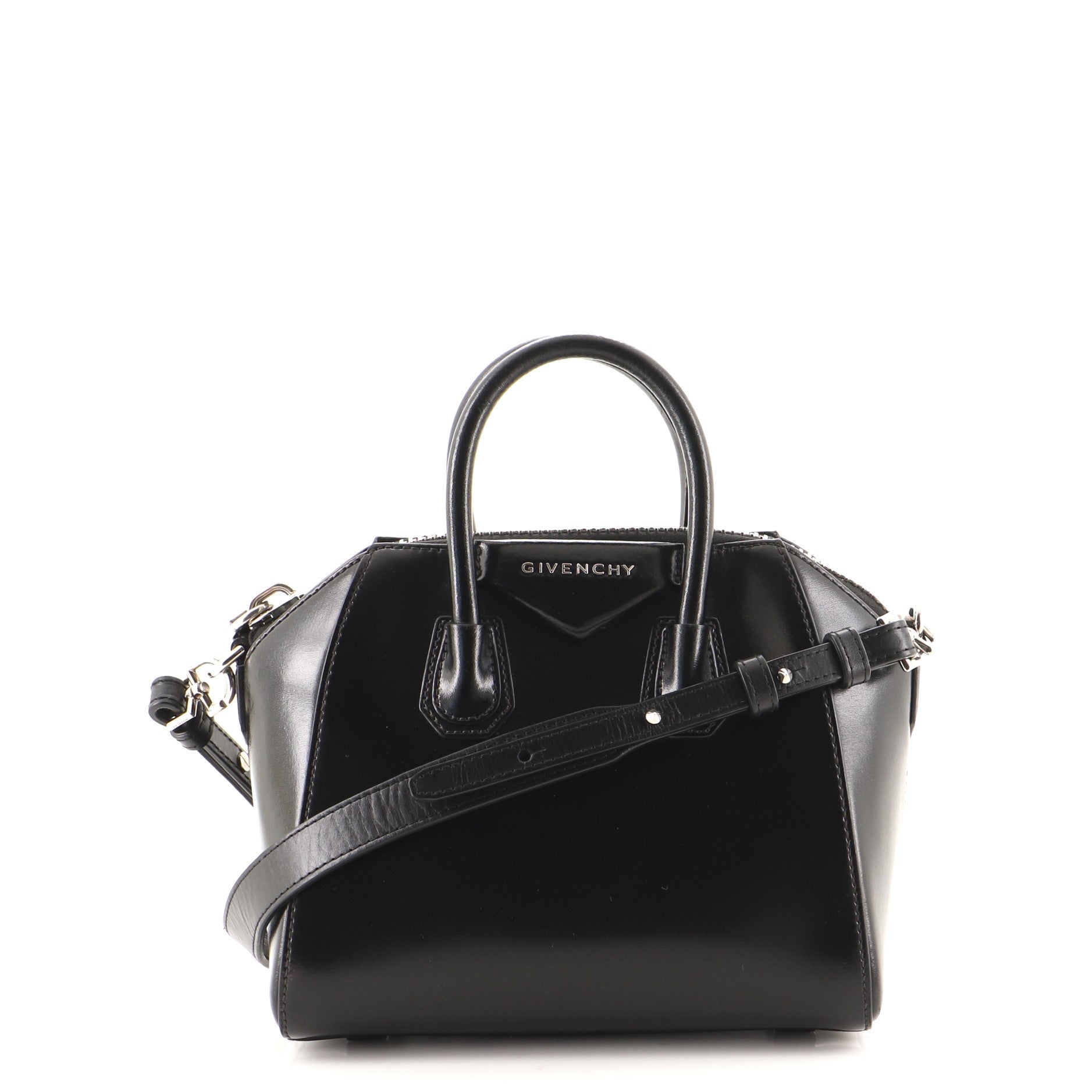 Antigona Bag Glazed Leather Mini