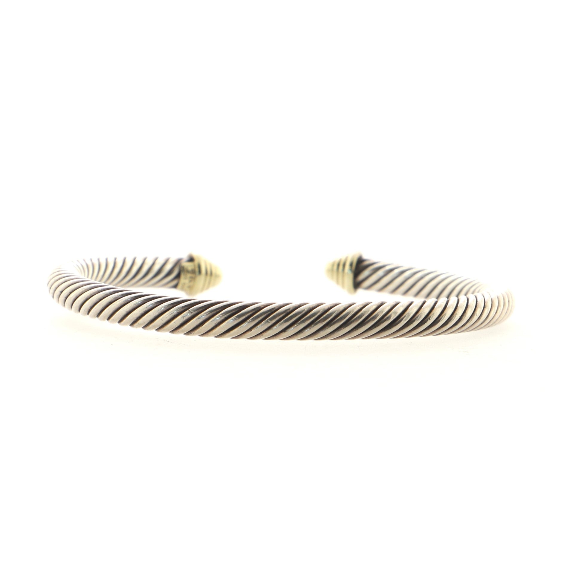 Cable Classic Bracelet Sterling Silver with 14K Yellow Gold 5mm
