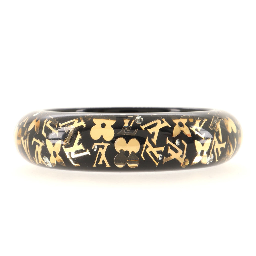 Inclusion Bangle Bracelet Resin with Crystals GM