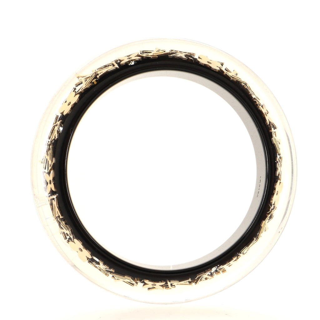 Inclusion Bangle Bracelet Resin with Crystals GM
