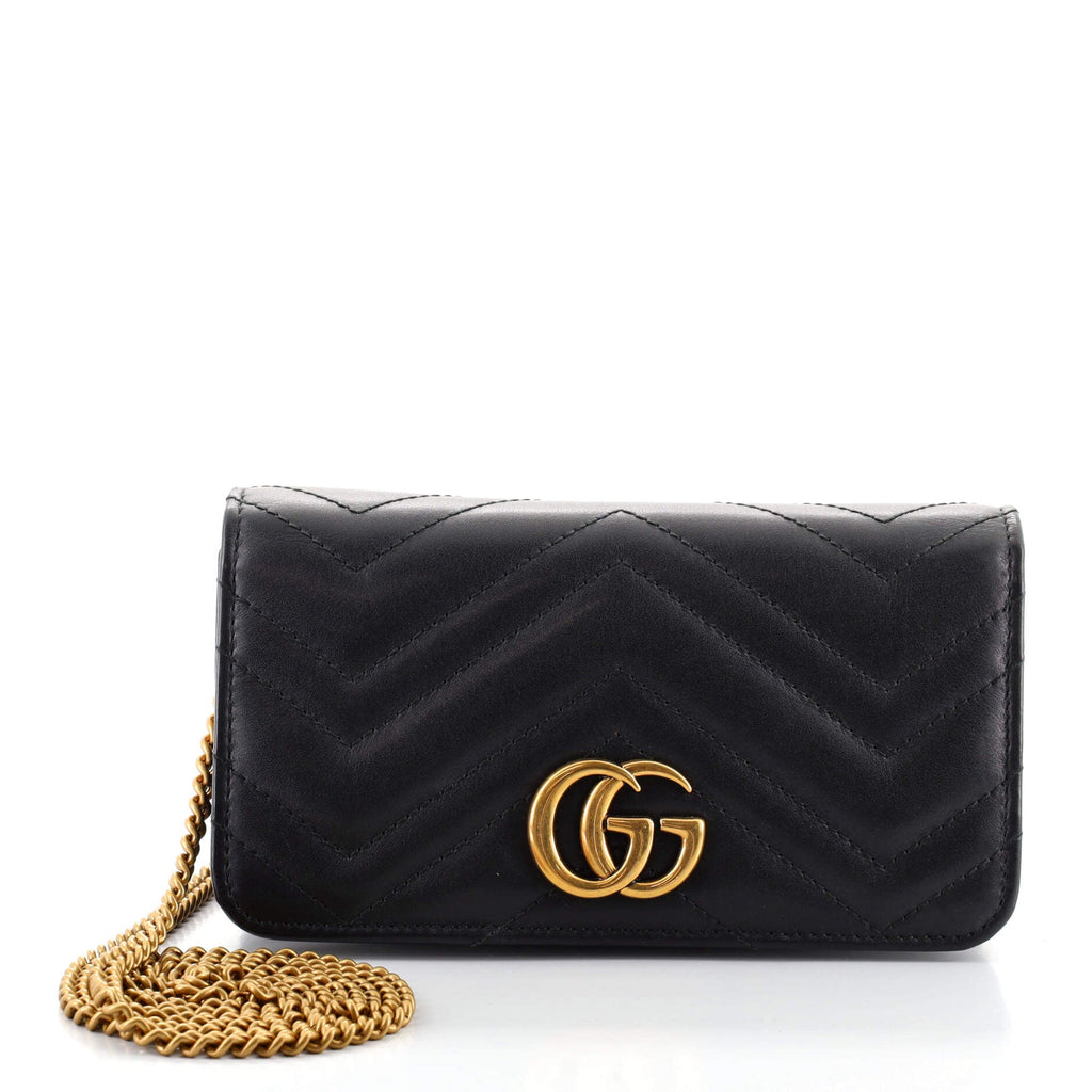 GG Marmont Chain Flap Bag Matelasse Leather Mini