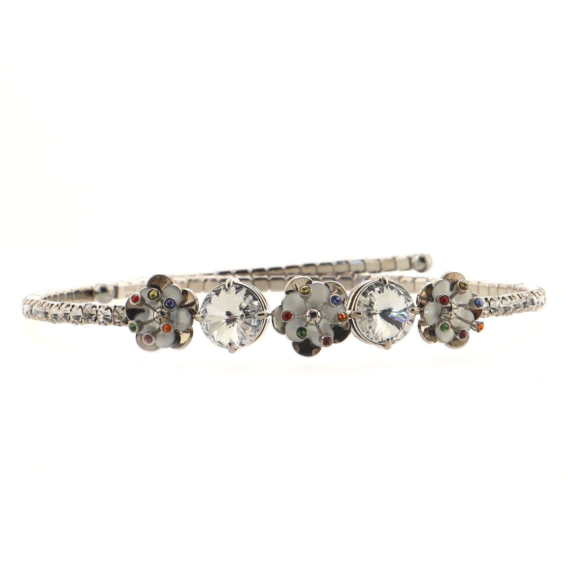 Flower Headband Metal with Crystals XXL