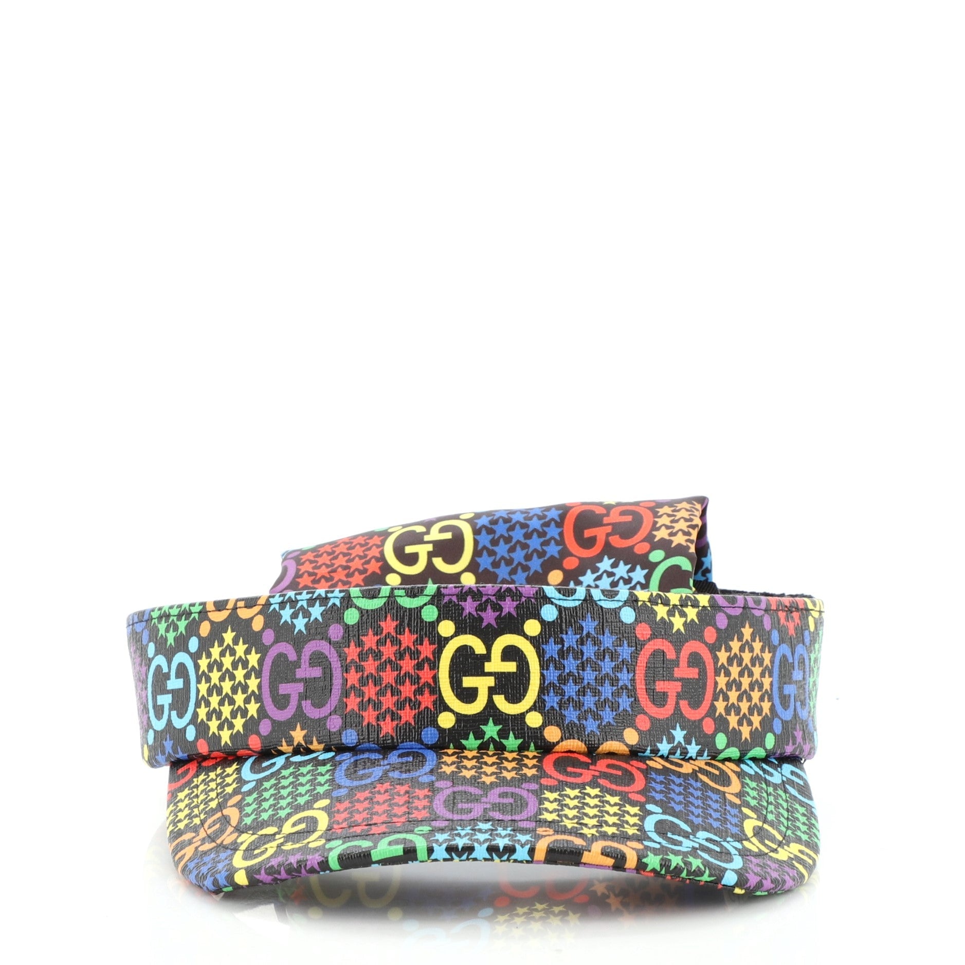Sun Visor Psychedelic Print GG Coated Canvas XXL