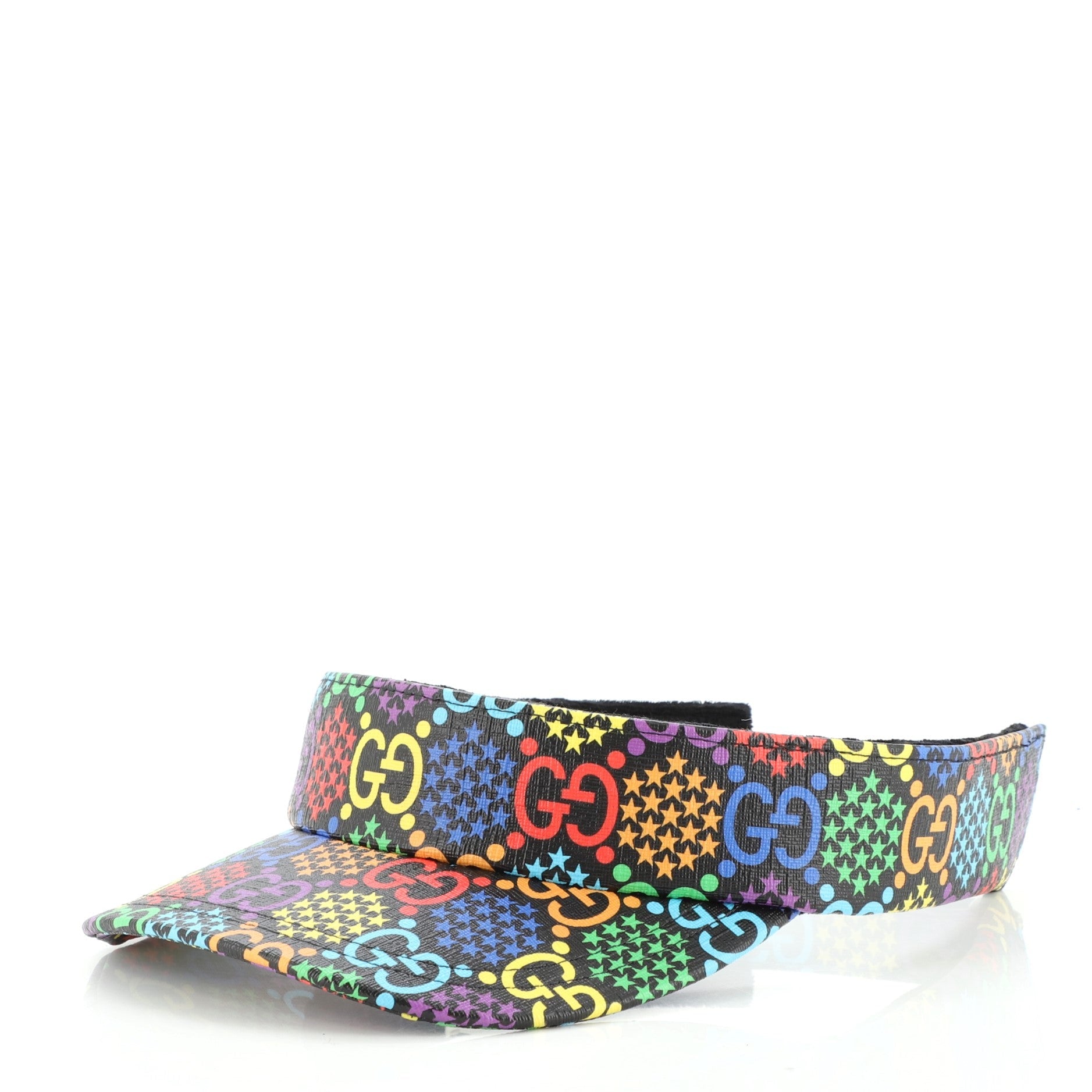 Sun Visor Psychedelic Print GG Coated Canvas XXL
