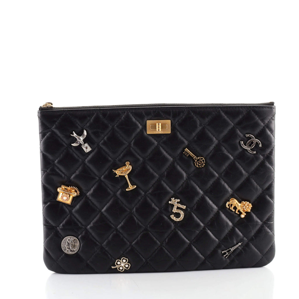 Lucky Charms Reissue 2.55 O Case Clutch Quilted Aged Calfskin Medium