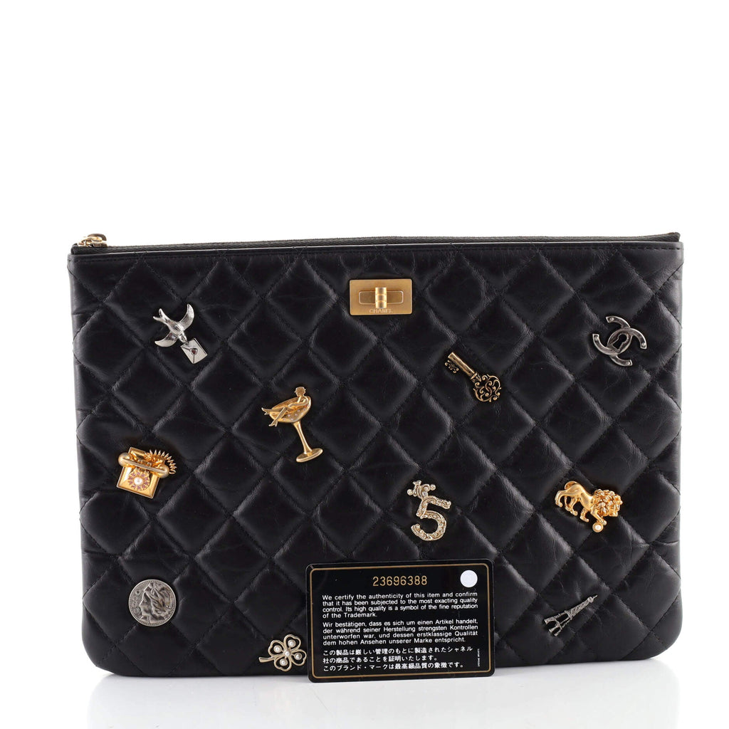 Lucky Charms Reissue 2.55 O Case Clutch Quilted Aged Calfskin Medium