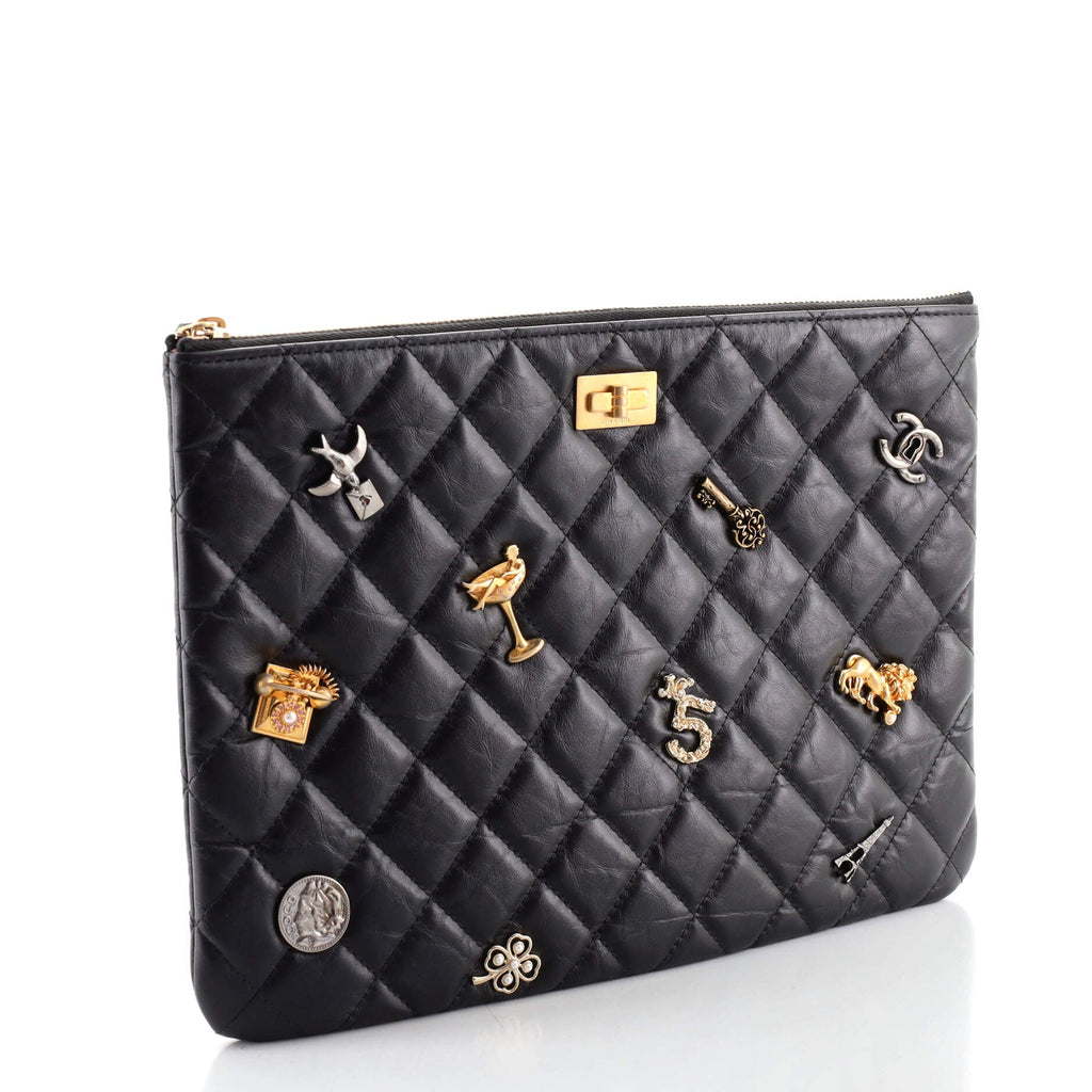 Lucky Charms Reissue 2.55 O Case Clutch Quilted Aged Calfskin Medium
