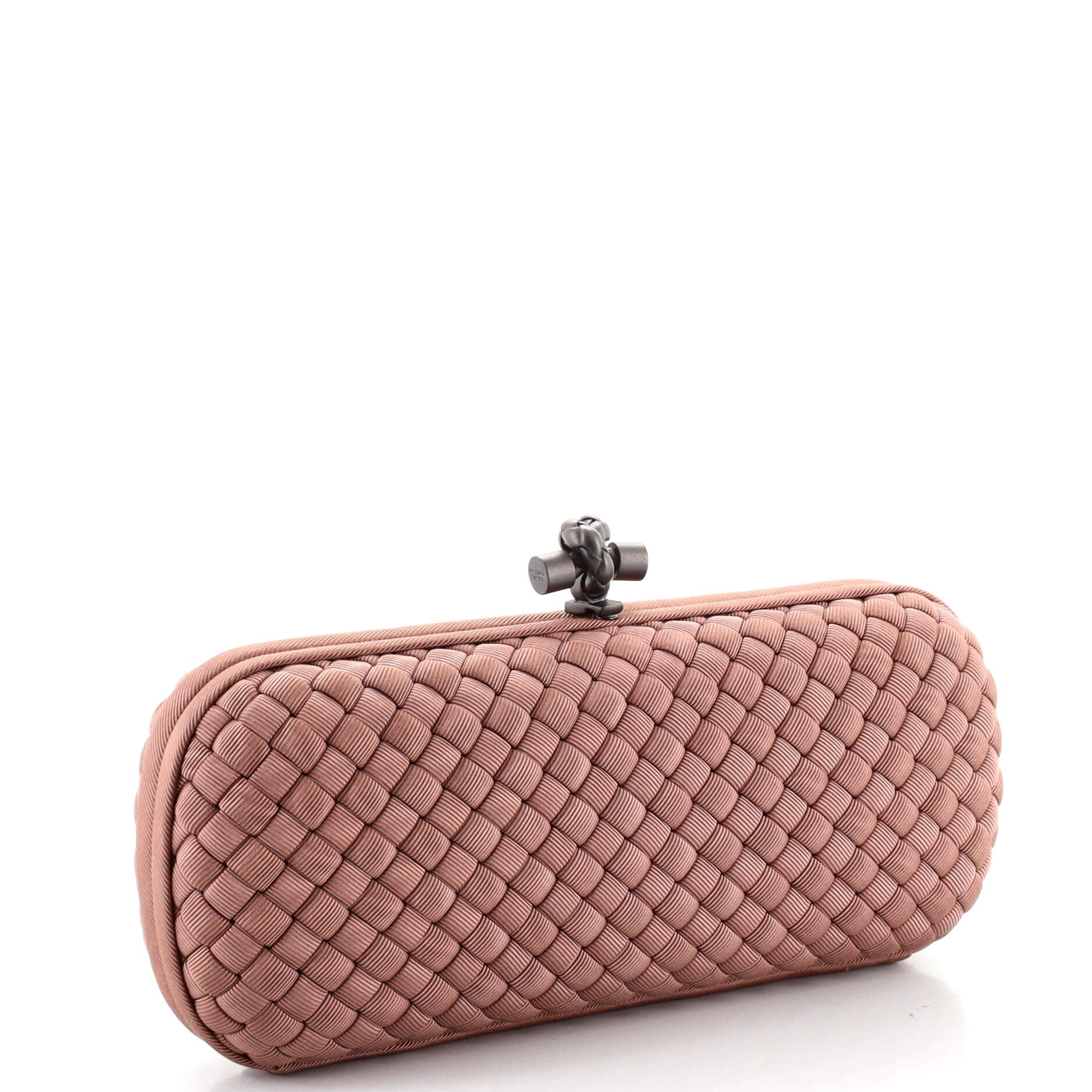 Box Knot Clutch Intrecciato Silk Faille Long