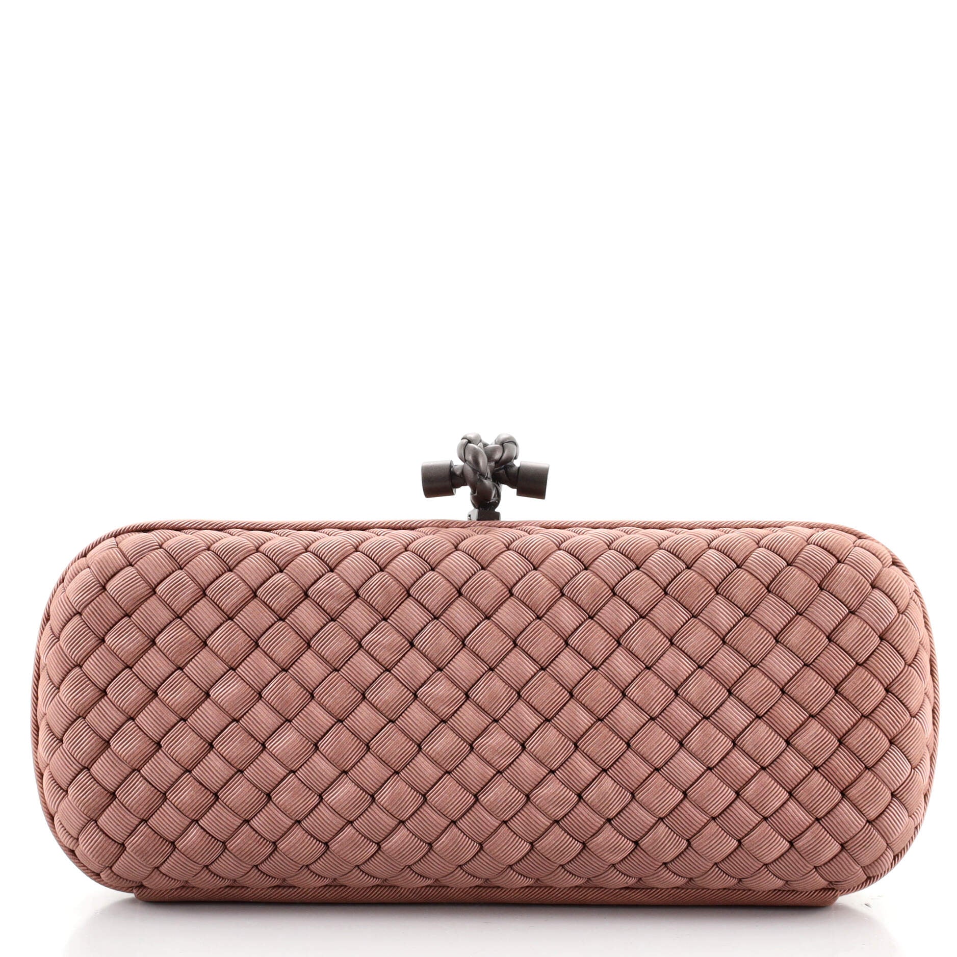 Box Knot Clutch Intrecciato Silk Faille Long