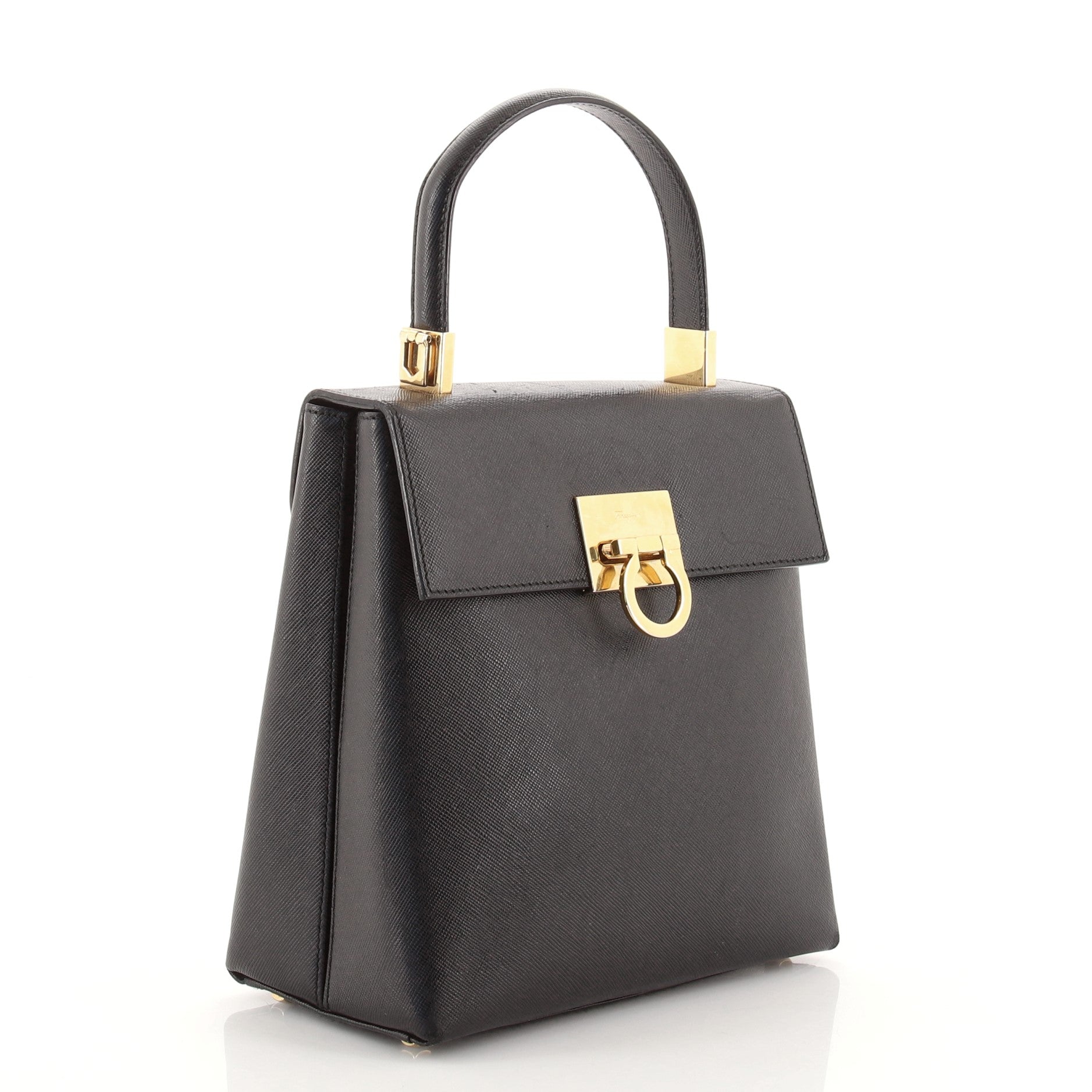 Gancini Convertible Top Handle Bag Leather Mini