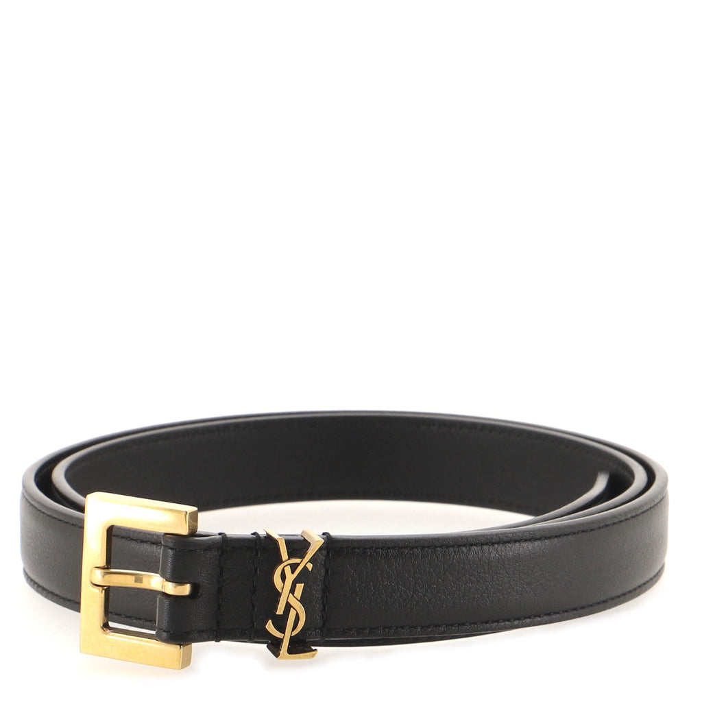Classic Monogram Square Buckle Belt Leather Thin 90