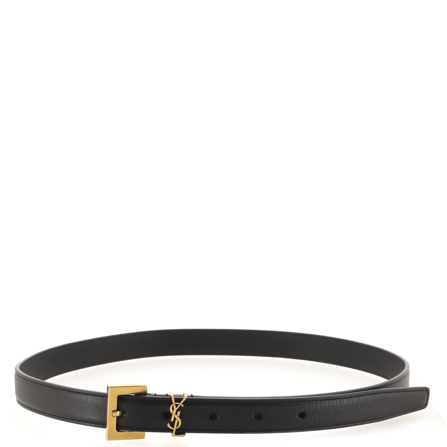 Classic Monogram Square Buckle Belt Leather Thin 90