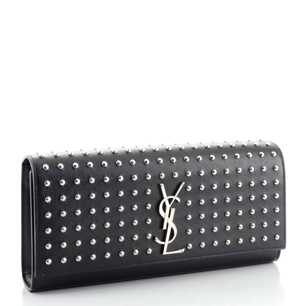 Classic Monogram Clutch Studded Leather Long