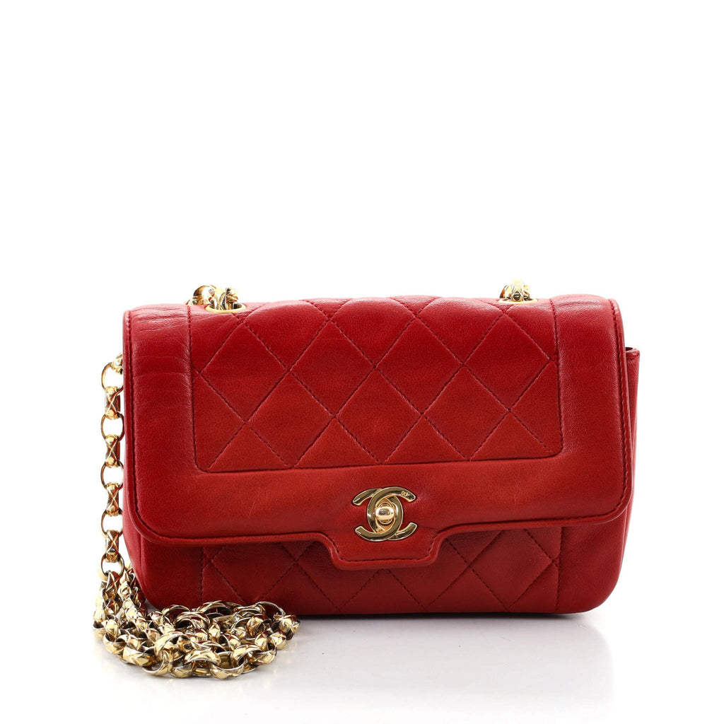 Vintage CC Chain Flap Bag Quilted Lambskin Mini