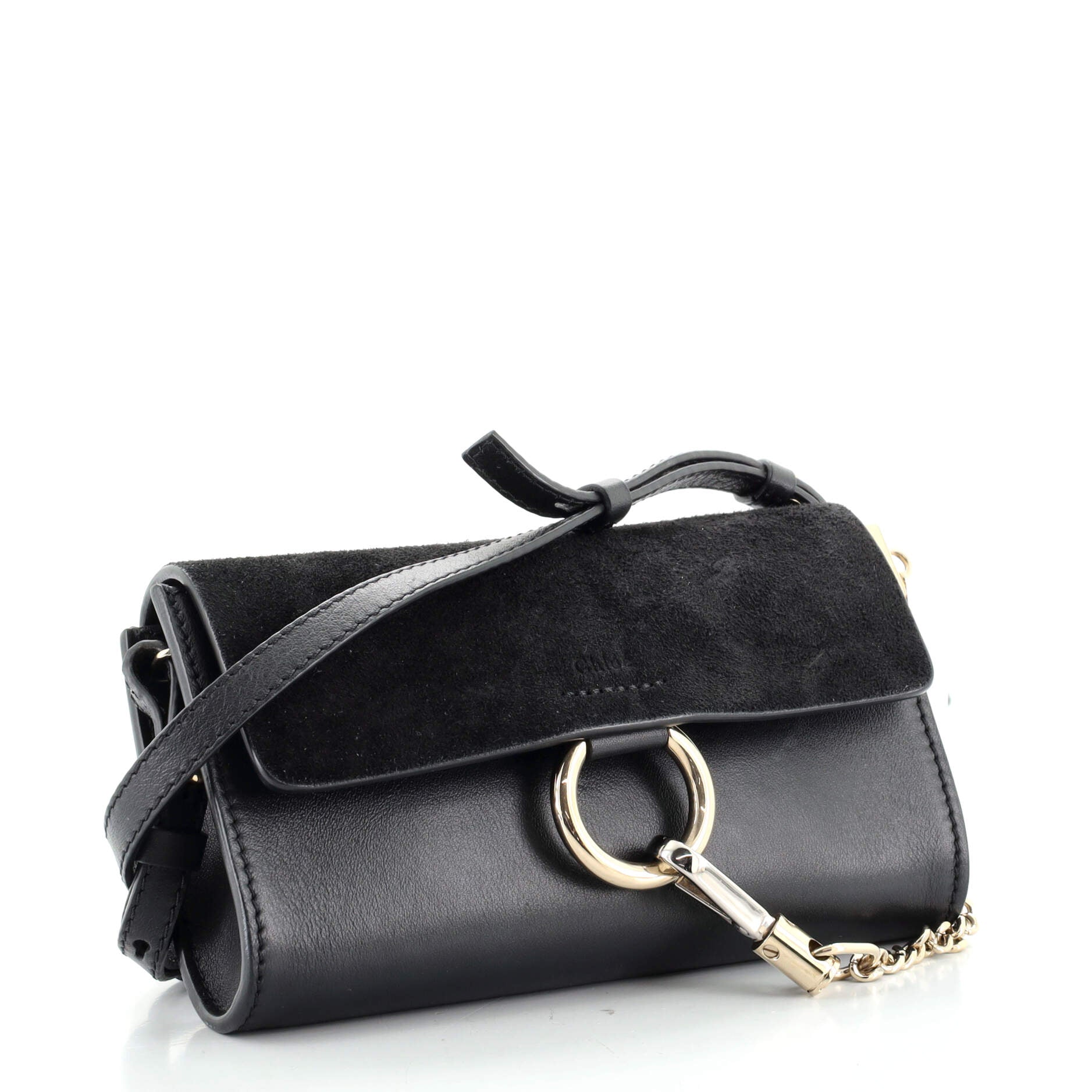 Faye Shoulder Bag Leather and Suede Mini