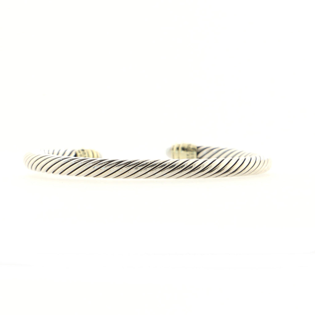 Cable Classic Bracelet Sterling Silver with 14K Yellow Gold and Pearls 5mm