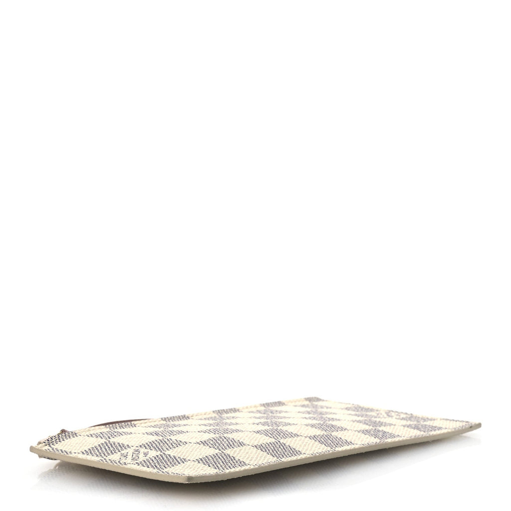 Damier Azur Felicie Chain Wallet Zippered Insert  Rose Ballerine