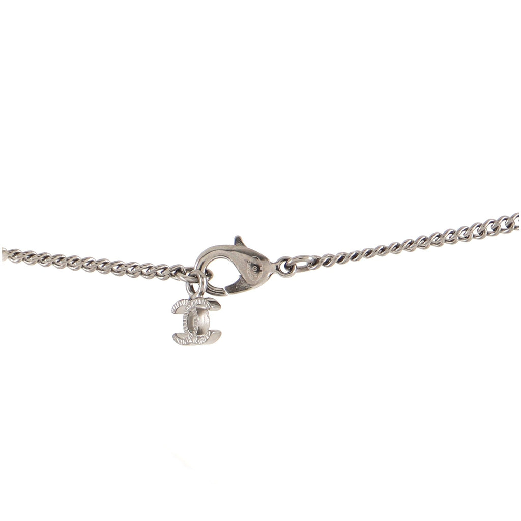 Round CC Tag Pendant Necklace Metal