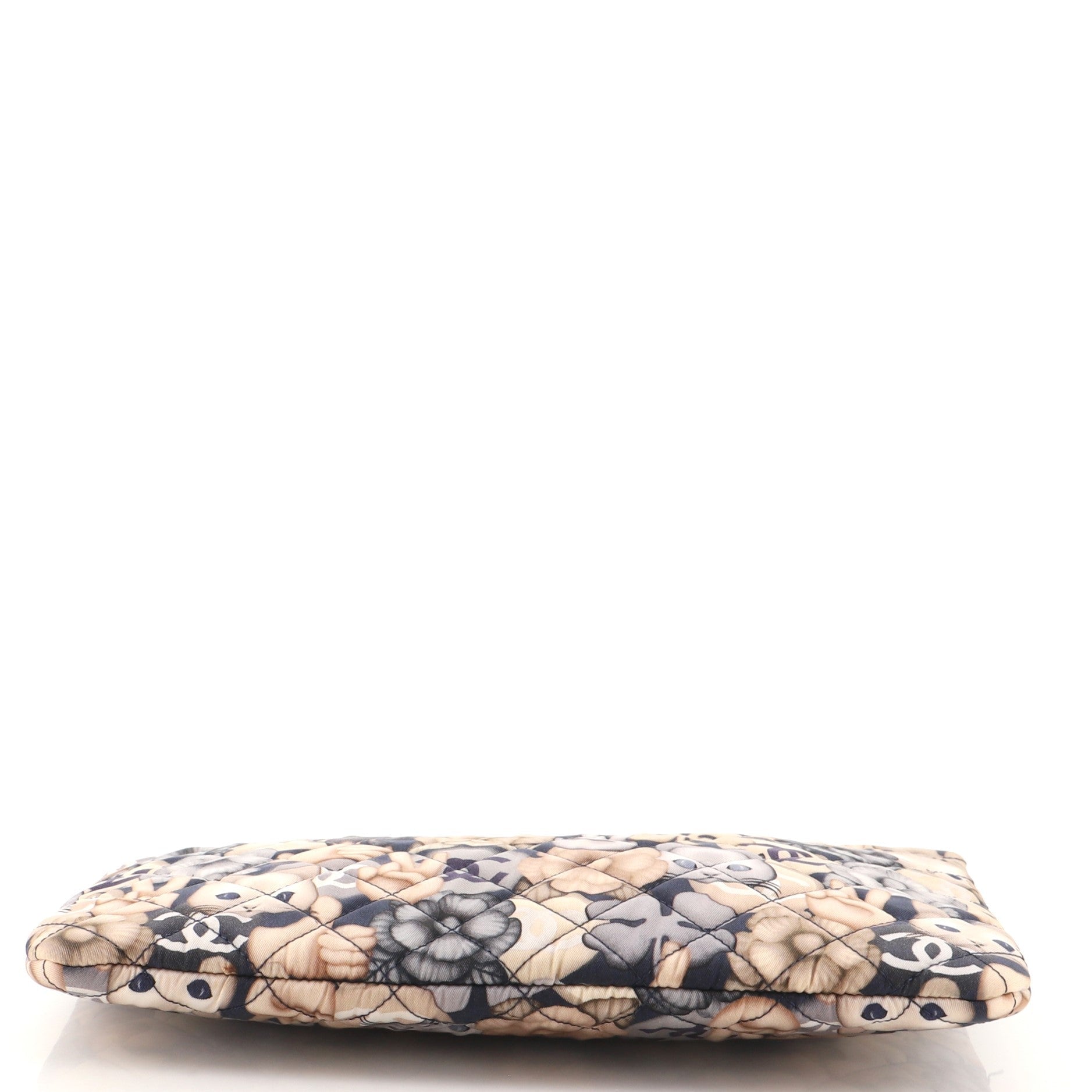 Emoticon O Case Clutch Quilted Printed Nylon Medium