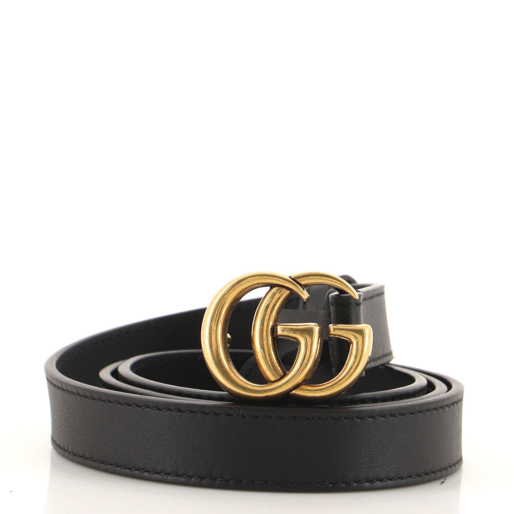 GG Marmont Belt Leather Thin 80
