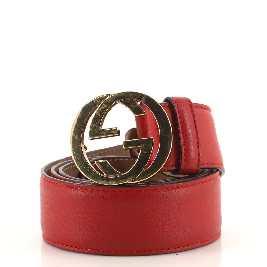 Interlocking G Belt Leather Medium 85