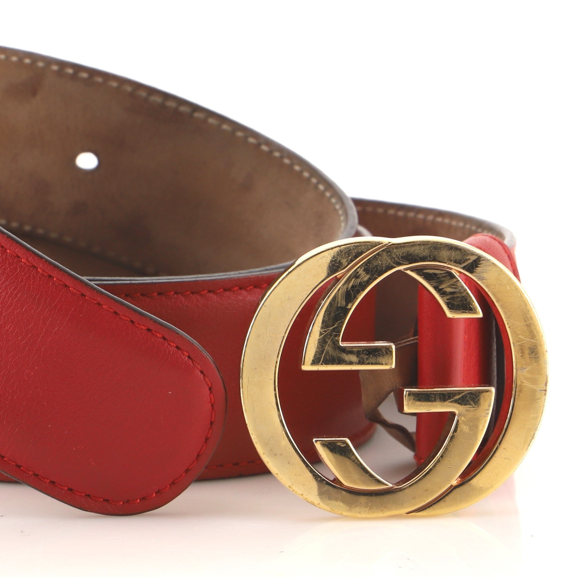 Interlocking G Belt Leather Medium 85
