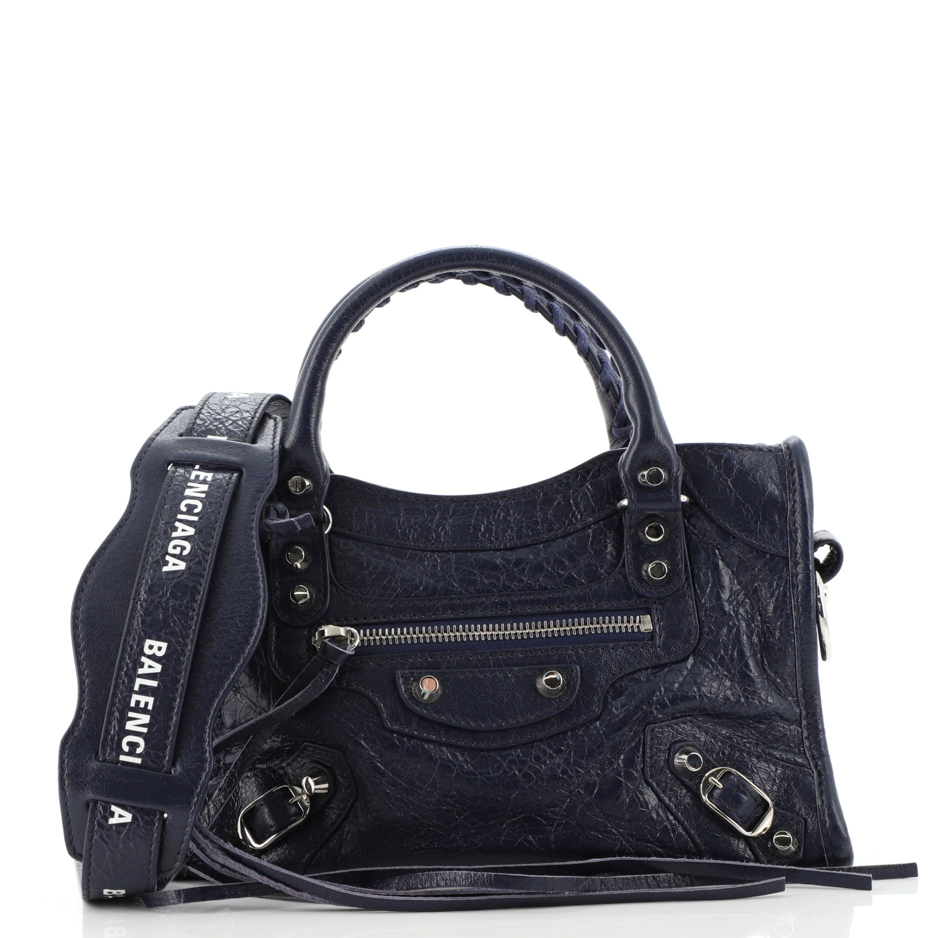 Logo Strap City Classic Studs Bag Leather Mini