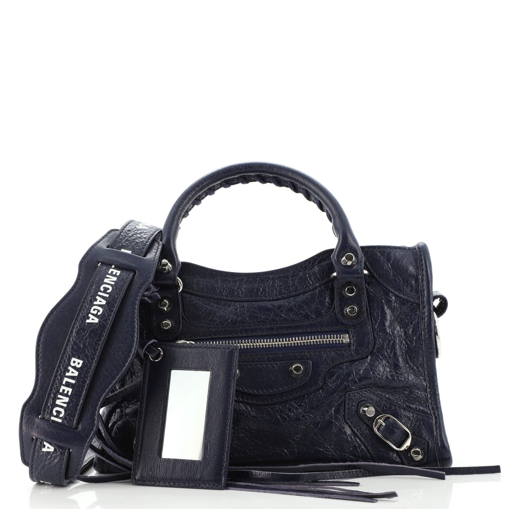 Logo Strap City Classic Studs Bag Leather Mini