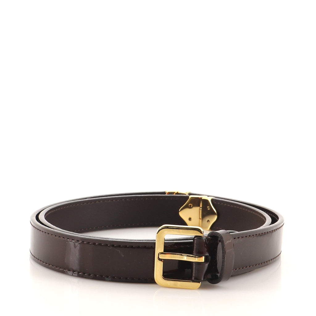 Metal Hinge Belt Monogram Vernis Thin 80