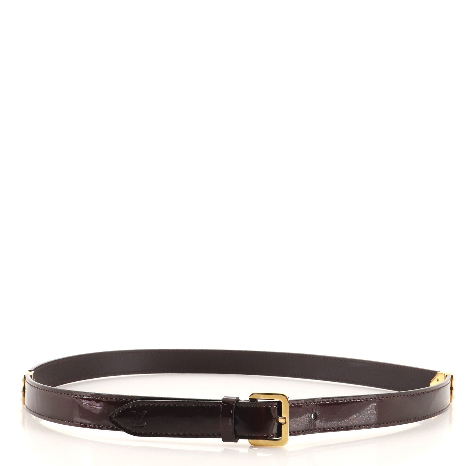 Metal Hinge Belt Monogram Vernis Thin 80