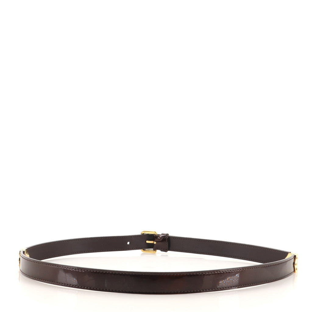 Metal Hinge Belt Monogram Vernis Thin 80