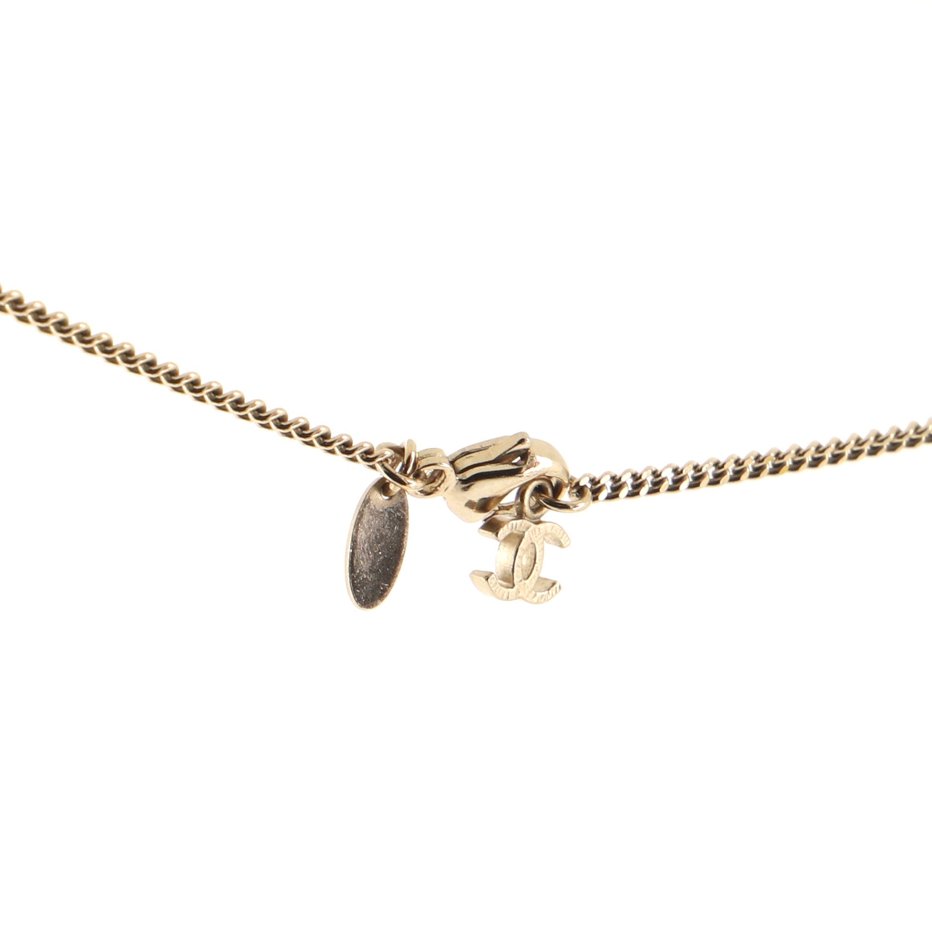 CC Tweed Effect Pendant Necklace Metal