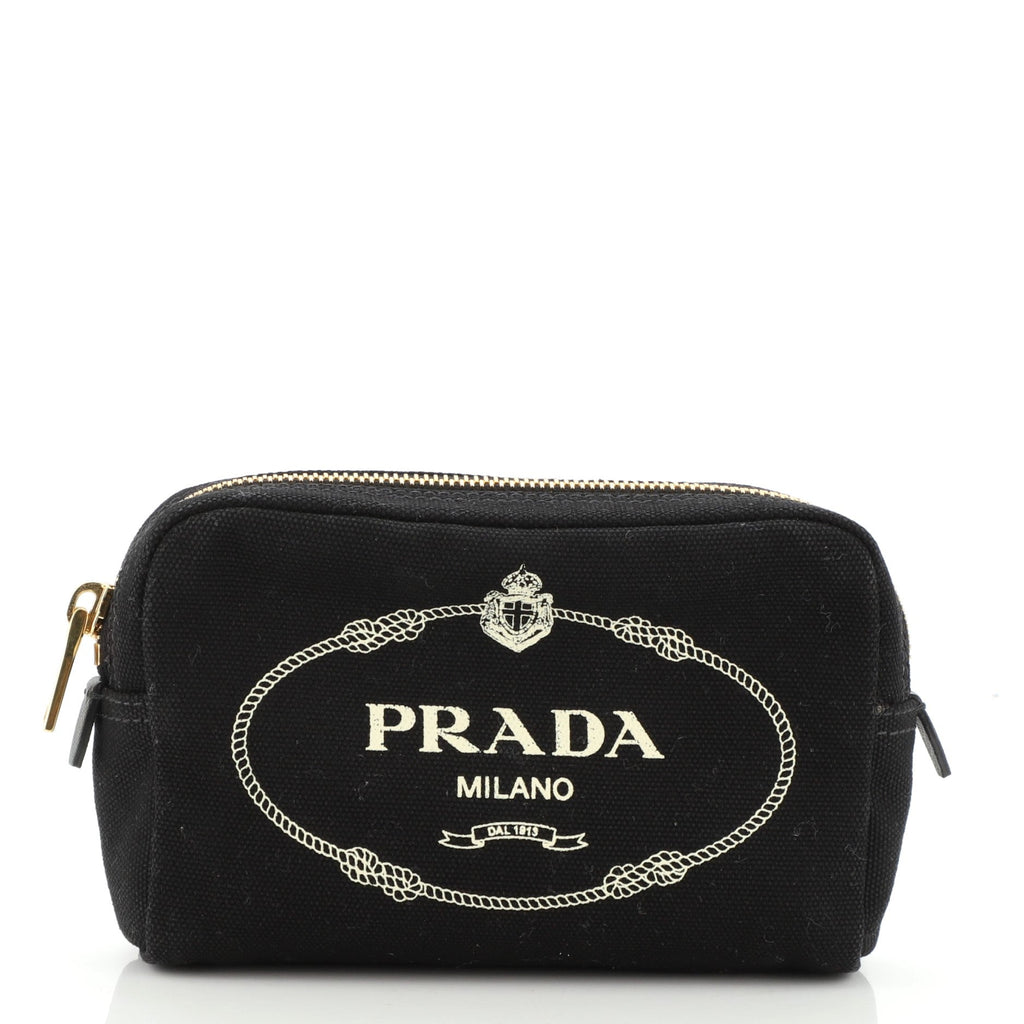 Logo Cosmetic Pouch Canvas Mini