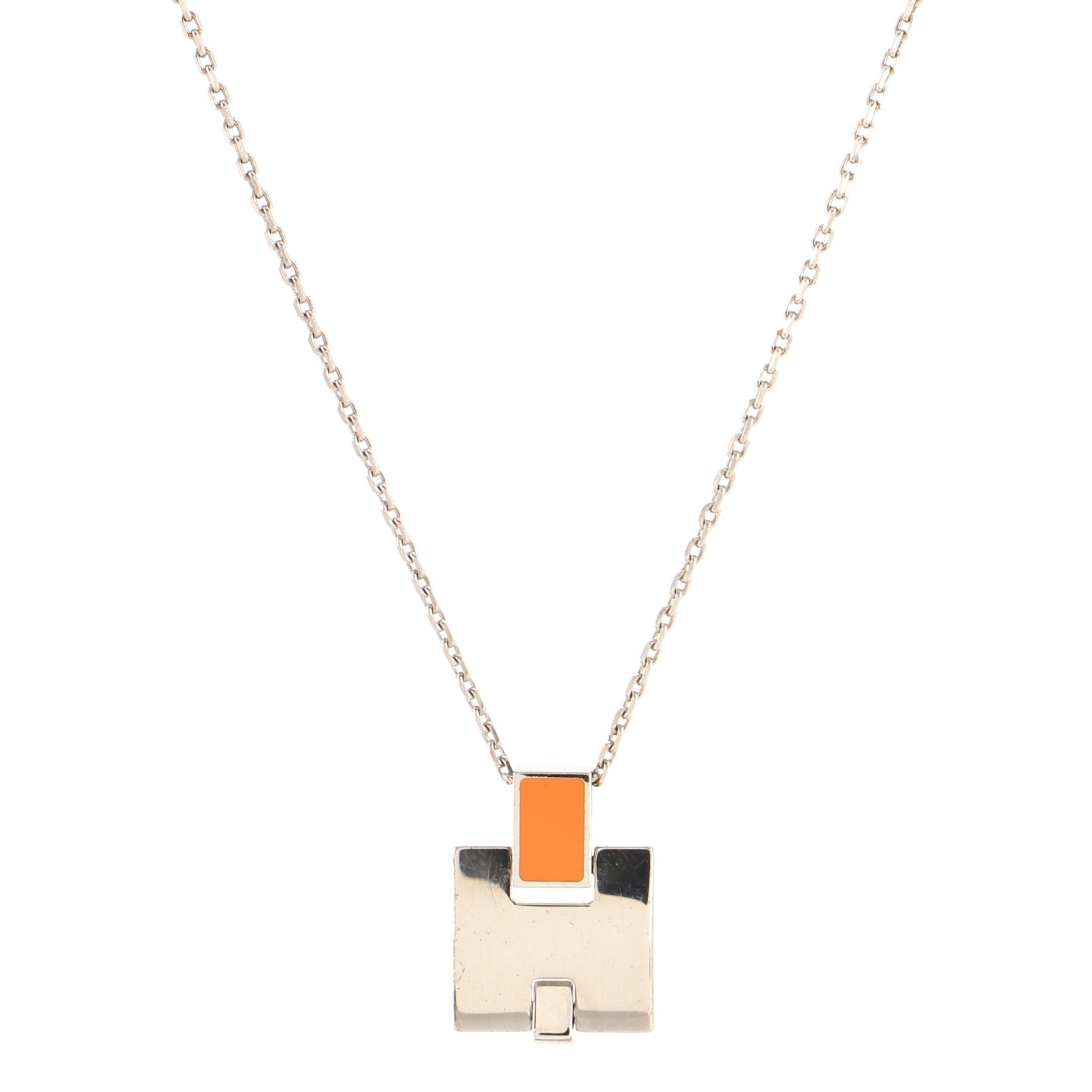 Eileen Pendant Necklace Metal and Enamel