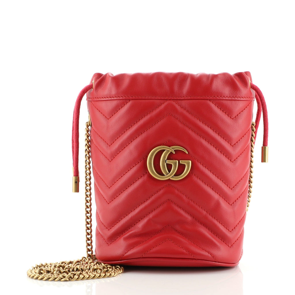 GG Marmont Bucket Bag Matelasse Leather Mini