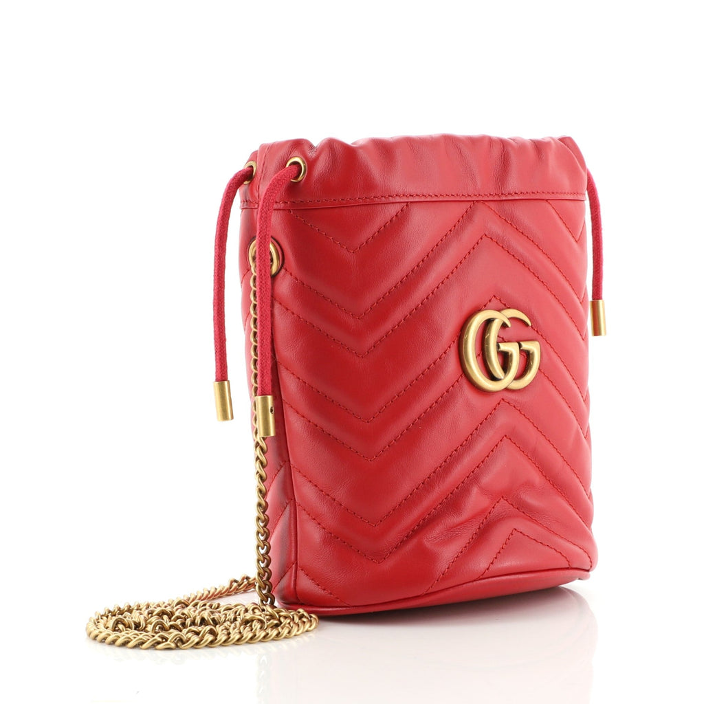 GG Marmont Bucket Bag Matelasse Leather Mini